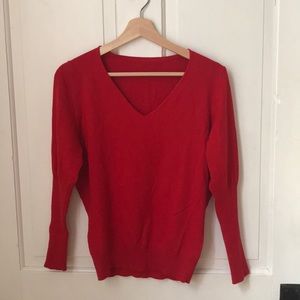 100% cashmere sweater in red